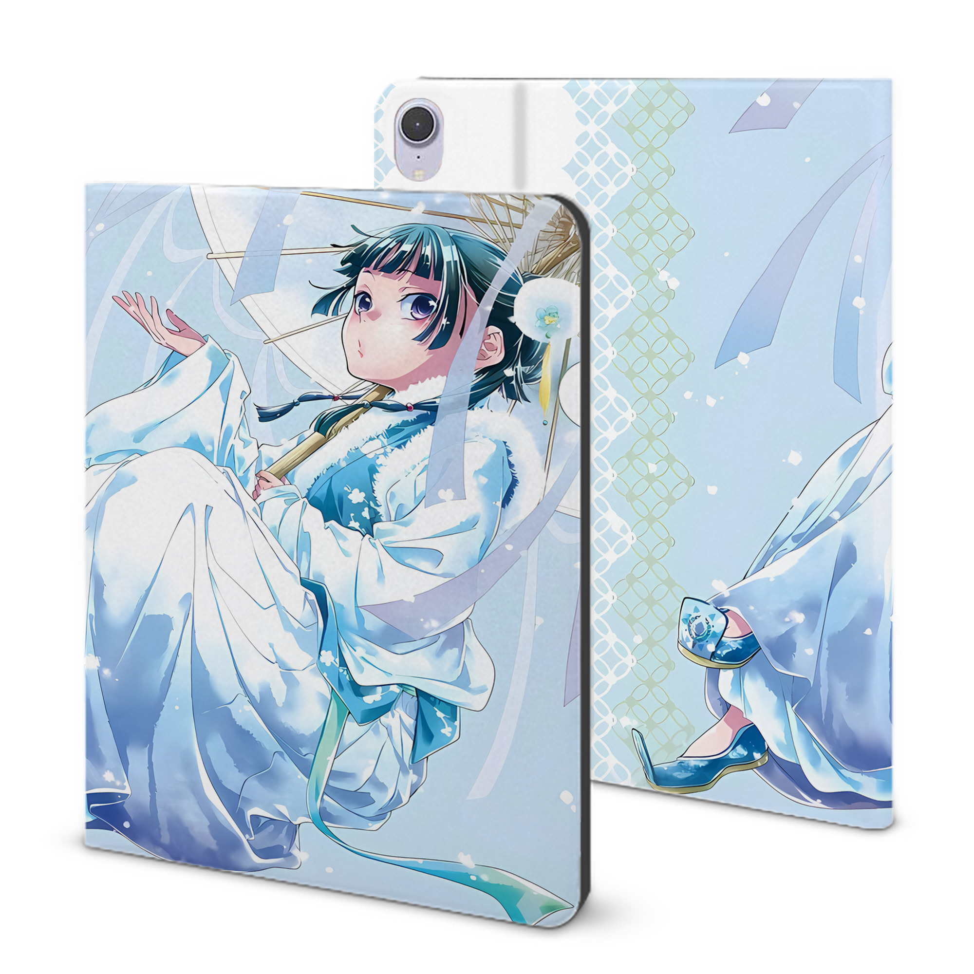 （画像用） 薬屋のひとりごと The Apothecary Diaries IPad ケース ブック型 PUレザー TPU 耐衝撃 軽量 薄型 ペン収納なし 全面保護 IPad 各モデル対応